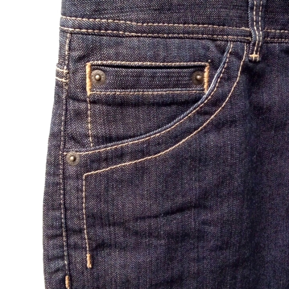 ANN TAYLOR LOFT DARK DENIM JEAN MINI SKIRT SIZE 10 NWT - Picture 3 of 5